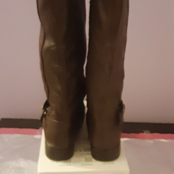 Call It Spring Leather Knee High Boots - Picture 7 of 8